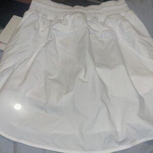Lululemon Hotty Hot White HR Athletic Skirt Long